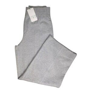 Zara Womens Lounge Pants Light Grey Sportswear Elastic Waist Size M NWT JH837